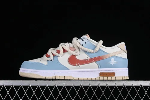 All Categories Nk SB Dunk Series Nk SB Dunk Low Low-top sneakers Nk Dunk Low Retro Coast Blue White Brown Street classic and versatile SB strap low-top casual sneakers DV0831-003
